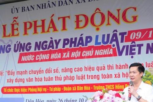 Xã Dân Hòa: Lan tỏa tinh thần 'Sống và làm việc theo Hiến pháp và pháp luật'