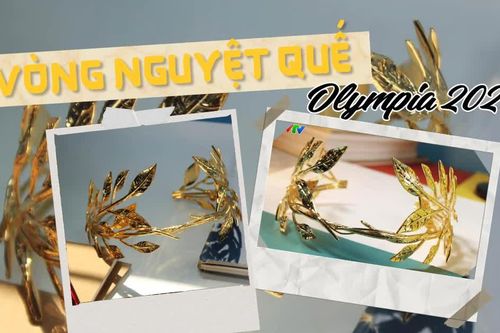 Cận cảnh vòng nguyệt quế mạ vàng 24K dành cho nhà vô địch Olympia 2026