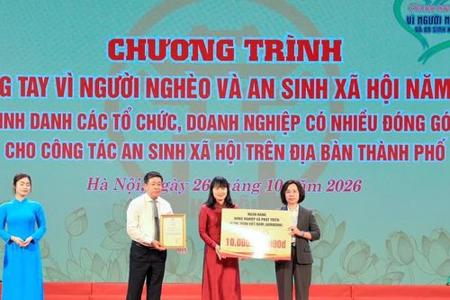 Hà Nội tiếp nhận hơn 77 tỷ đồng chung tay vì người nghèo và an sinh xã hội