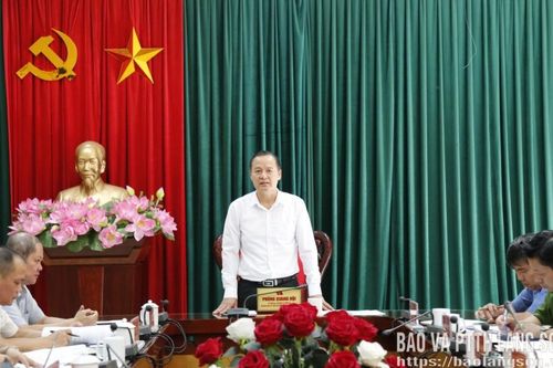 Giao ban đánh giá tiến độ giải phóng mặt bằng dự án Đường Lý Thái Tổ kéo dài và khu dân cư, tái định cư thành phố Lạng Sơn cũ