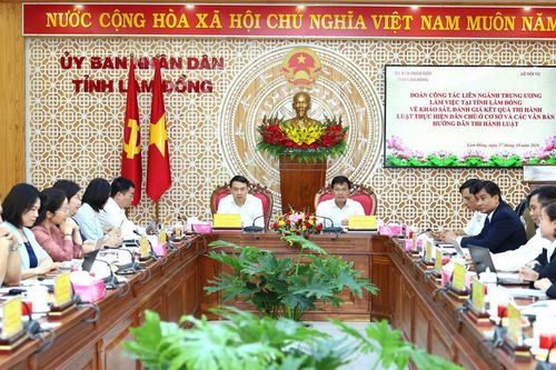 Đoàn công tác Trung ương làm việc tại Lâm Đồng về Luật Thực hiện dân chủ ở cơ sở