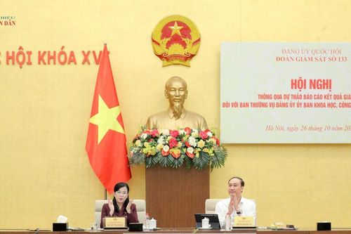 Thông qua dự thảo Báo cáo kết quả giám sát đối với Ban Thường vụ Đảng ủy Ủy ban Khoa học, Công nghệ và Môi trường