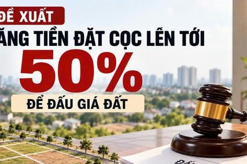 Đề xuất tăng tiền đặt cọc lên tới 50% để đấu giá đất có hạn chế bỏ cọc?