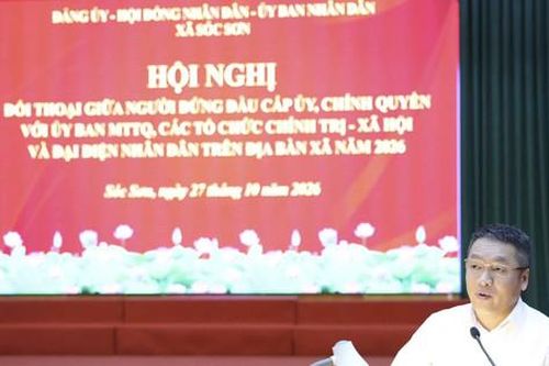 Thường trực Đảng ủy xã Sóc Sơn đối thoại cùng Nhân dân