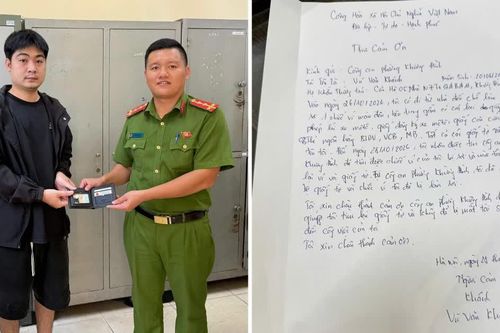 Nam thanh niên viết thư cảm ơn Công an phường Khương Đình