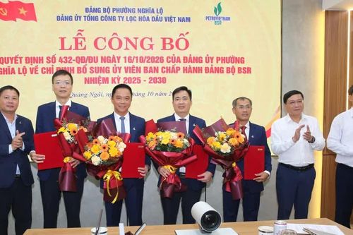 Công bố quyết định kiện toàn Ban Chấp hành Đảng bộ Tổng công ty Lọc hóa dầu Việt Nam