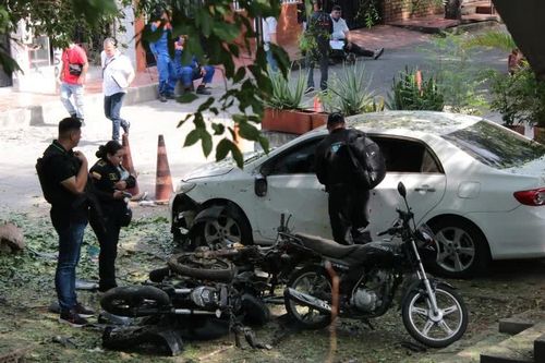Hiện trường vụ nổ gần biên giới Colombia - Venezuela, 4 cảnh sát bị thương