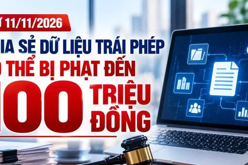 Từ ngày 11/11, chia sẻ dữ liệu trái phép có thể bị phạt đến 100 triệu đồng