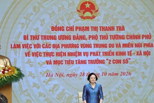 Phó Thủ tướng Phạm Thị Thanh Trà: Dù áp lực rất lớn, 9 tỉnh vùng trung du và miền núi phía bắc phải quyết tâm tăng trưởng 2 con số