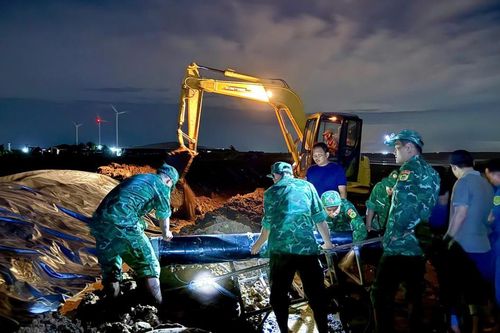 Đồn Biên phòng Cổ Chiên trắng đêm khắc phục sạt lở đê, bảo vệ tài sản người dân