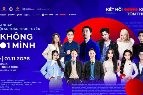 Rapper Đen, MONO, Quang Hùng MasterD sẽ tham gia Ngày hội An toàn trực tuyến 'Không Một Mình' 2026