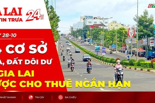 Điểm tin trưa: 24 cơ sở nhà, đất dôi dư ở Gia Lai được cho thuê ngắn hạn