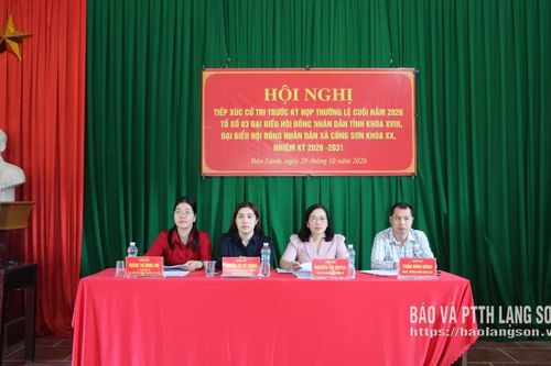 Đại biểu HĐND 2 cấp tiếp xúc cử tri thôn Bản Lành, xã Công Sơn
