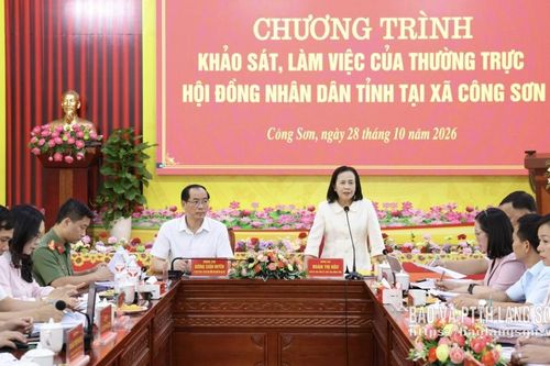 Đoàn khảo sát của Thường trực HĐND tỉnh làm việc tại xã Công Sơn