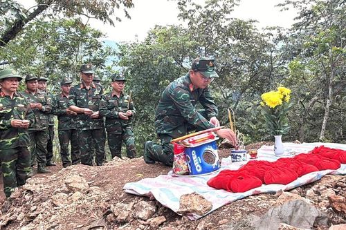 Quy tập 14 hài cốt liệt sĩ tại xã Thanh Thủy