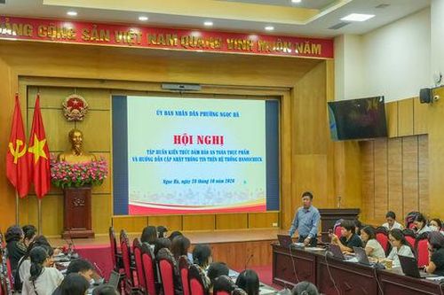 Phường Ngọc Hà tập huấn an toàn thực phẩm, hướng dẫn sử dụng HanoiCheck