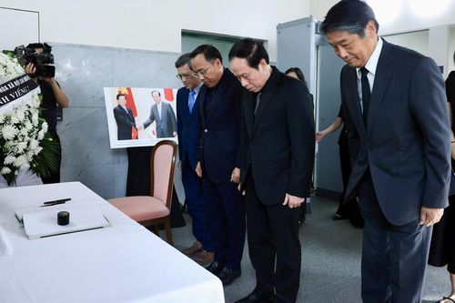 Phó Thủ tướng Lê Tiến Châu viếng nguyên Thủ tướng Nhật Bản Fukuda Yasuo