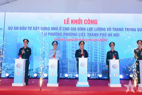 Khởi công dự án nhà ở cho gia đình LLVT trong Quân đội tại phường Phương Liệt, TP Hà Nội