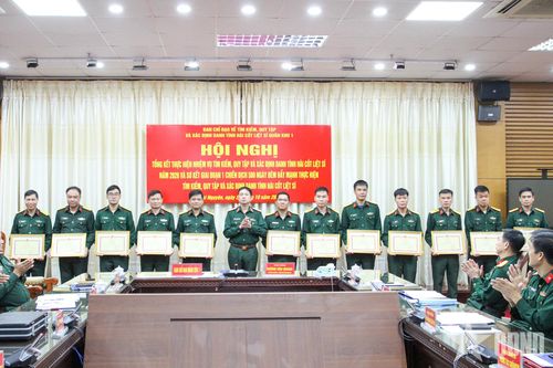 Ban Chỉ đạo 515 Quân khu 1 tổng kết công tác tìm kiếm, quy tập và xác định danh tính hài cốt liệt sĩ năm 2026