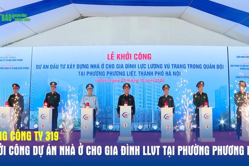 Tổng công ty 319 khởi công dự án nhà ở cho gia đình LLVT tại phường Phương Liệt