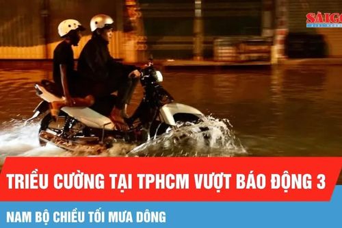 Triều cường tại TPHCM tiếp tục cao, khu vực ven kênh rạch tái ngập