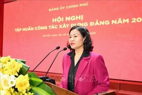 Đảng ủy Chính phủ tập huấn nghiệp vụ công tác xây dựng Đảng năm 2026