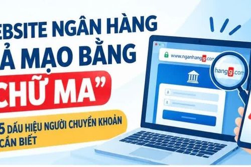 Infographic Website ngân hàng giả mạo bằng “chữ ma”: 5 dấu hiệu cần nhận biết