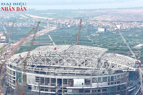 Hưng Yên: Sân vận động PVF thi công thần tốc, diện mạo ấn tượng