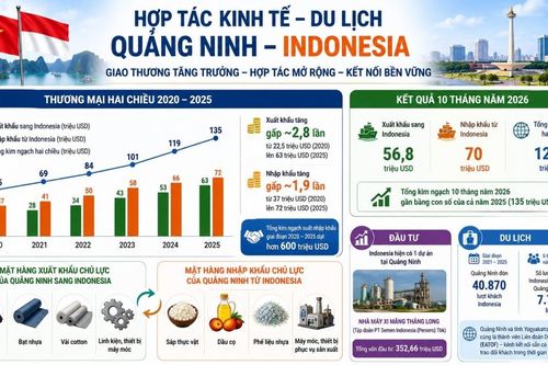 Xuất khẩu của Quảng Ninh sang Indonesia tăng gần 3 lần sau 5 năm