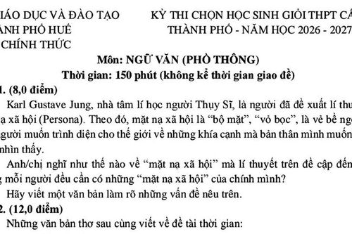Đề thi học sinh giỏi Ngữ văn: Phải chăng mỗi người đều cần có những 'mặt nạ xã hội' của chính mình?