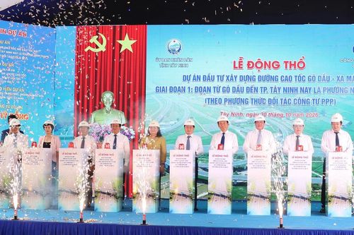 Tây Ninh động thổ dự án đường cao tốc Gò Dầu - Xa Mát