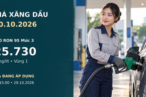 Giá xăng dầu hôm nay 30.10.2026: Bảng mới từ chiều 29.10 đang áp dụng