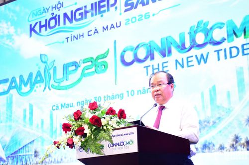 Hơn 1000 đại biểu tham dự Ngày hội khởi nghiệp và đổi mới sáng tạo năm 2026 tại Cà Mau