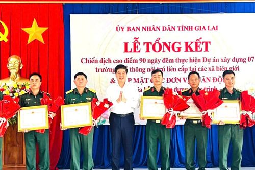 Chiến dịch cao điểm xây dựng trường học biên giới: Cán bộ, chiến sĩ góp hơn 77 ngàn ngày công
