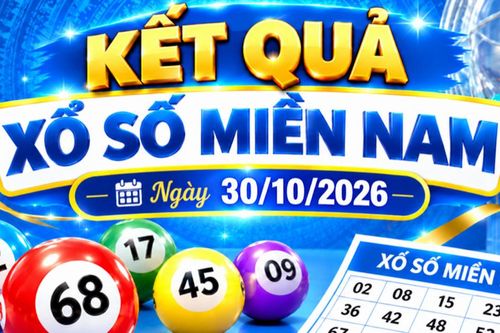 Kết quả xổ số miền Nam hôm nay ngày 30/10/2026