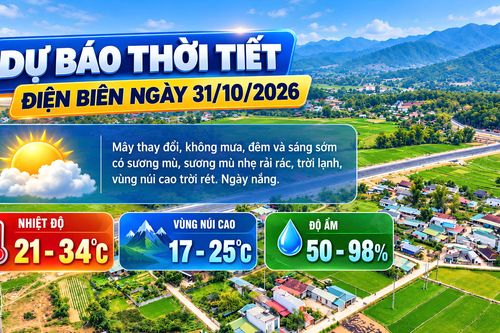 Bản tin Dự báo thời tiết ngày 31/10/2026