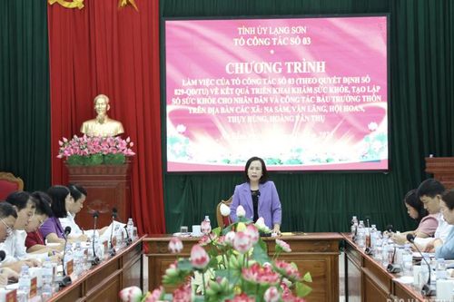 Tổ công tác số 3 của Ban Thường vụ Tỉnh ủy làm việc với 5 xã khu vực Văn Lãng