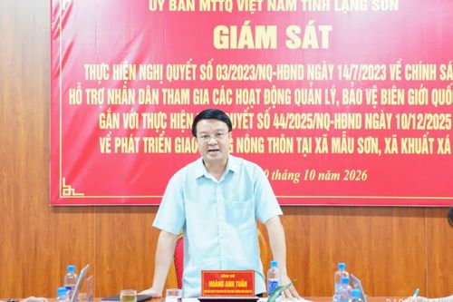 Giám sát việc thực hiện chính sách hỗ trợ quản lý, bảo vệ biên giới gắn với phát triển giao thông nông thôn tại xã Khuất Xá và xã Mẫu Sơn