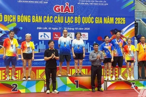 Thái Nguyên giành 14 huy chương tại Giải vô địch Bóng bàn