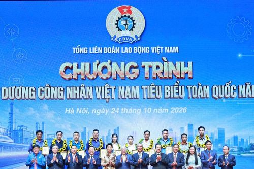 Tuyên dương công nhân Việt Nam tiêu biểu toàn quốc năm 2026 Khơi dậy vì tương lai