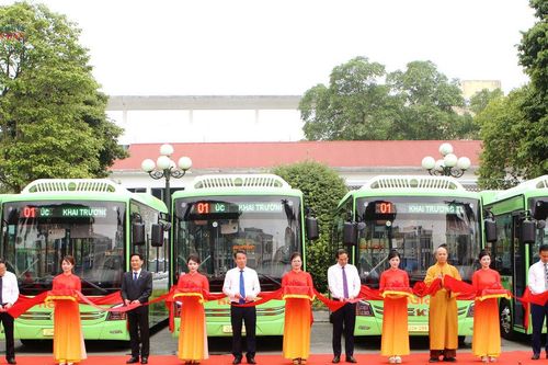 Thái Nguyên ra mắt tuyến xe buýt điện đầu tiên