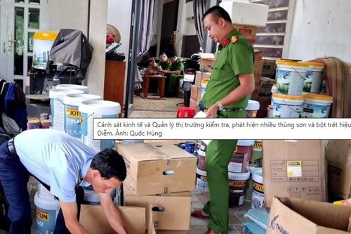Khởi tố chủ cửa hàng kinh doanh sơn, bột trét Jotun giả