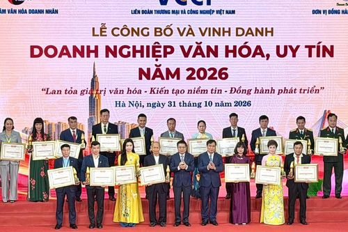 VCCI vinh danh 100 doanh nghiệp tiêu biểu về văn hóa và uy tín năm 2026