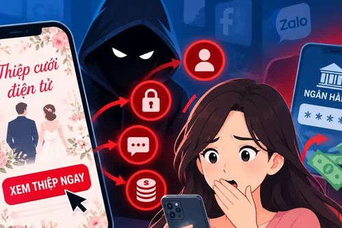 [INFOGRAPHIC] Cảnh giác thủ đoạn gửi thiệp cưới điện tử để chiếm đoạt tiền