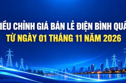 Điều chỉnh giá bán lẻ điện bình quân từ ngày 1/11/2026