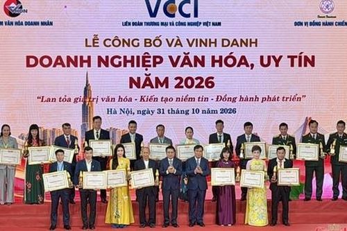Vinh danh 100 doanh nghiệp văn hóa, uy tín năm 2026