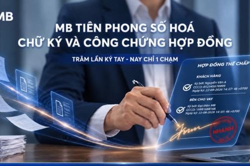 MB tiên phong ký số, đơn giản hóa vay vốn chỉ với 1 chạm
