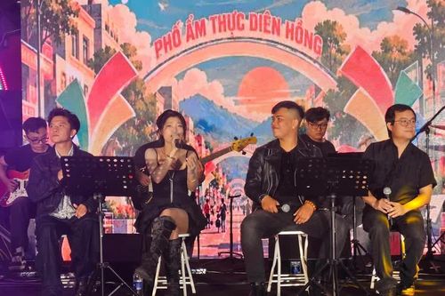 Sôi động đêm nhạc đường phố “Diên Hồng - Âm vang phố núi”