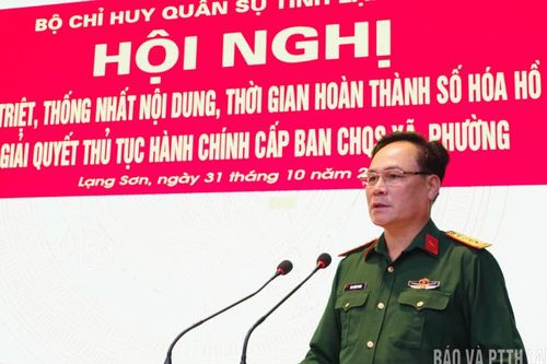 Bộ Chỉ huy Quân sự tỉnh: Phấn đấu hoàn thành số hóa hồ sơ thủ tục hành chính trước ngày 15/11/2026
