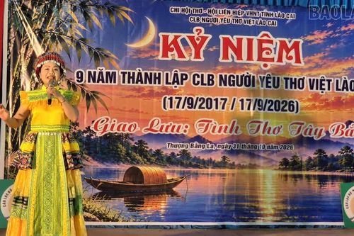 Câu lạc bộ Người yêu thơ Việt tỉnh Lào Cai kỷ niệm 9 năm thành lập